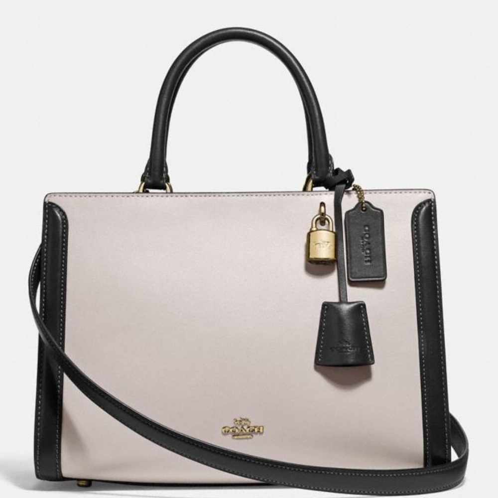 Limited Edition Coach Zoe Carryall Chalk Color Block Boutique Collectors Piece - Picture 7 of 8